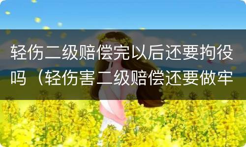 轻伤二级赔偿完以后还要拘役吗（轻伤害二级赔偿还要做牢吗）