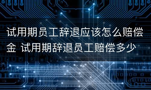 试用期员工辞退应该怎么赔偿金 试用期辞退员工赔偿多少