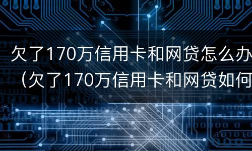 欠了170万信用卡和网贷怎么办（欠了170万信用卡和网贷如何翻身）