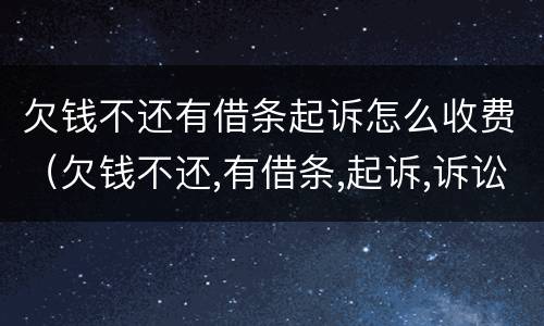 欠钱不还有借条起诉怎么收费（欠钱不还,有借条,起诉,诉讼费谁承担）