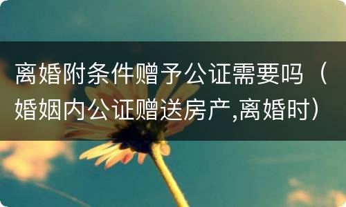 离婚附条件赠予公证需要吗（婚姻内公证赠送房产,离婚时）