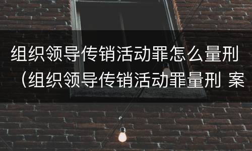组织领导传销活动罪怎么量刑（组织领导传销活动罪量刑 案例）