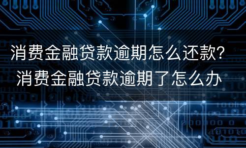 消费金融贷款逾期怎么还款？ 消费金融贷款逾期了怎么办