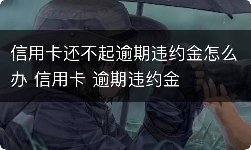信用卡还不起逾期违约金怎么办 信用卡 逾期违约金