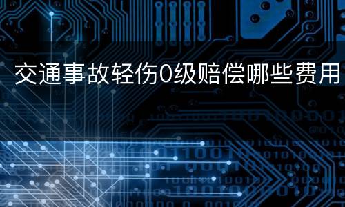 交通事故轻伤0级赔偿哪些费用