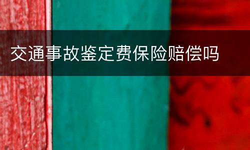 交通事故鉴定费保险赔偿吗