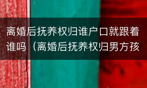 离婚后抚养权归谁户口就跟着谁吗（离婚后抚养权归男方孩子户口）