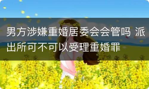 男方涉嫌重婚居委会会管吗 派出所可不可以受理重婚罪