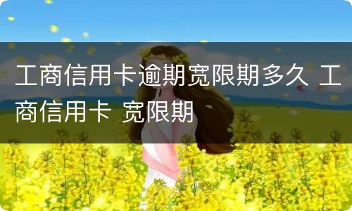 工商信用卡逾期宽限期多久 工商信用卡 宽限期