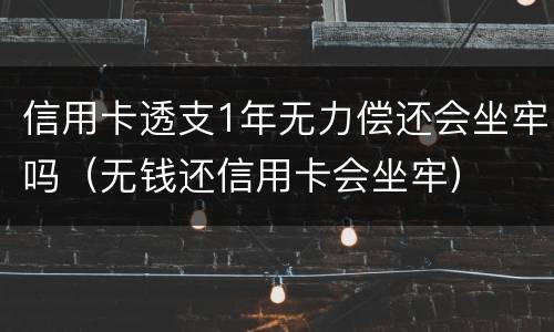 信用卡透支1年无力偿还会坐牢吗（无钱还信用卡会坐牢）