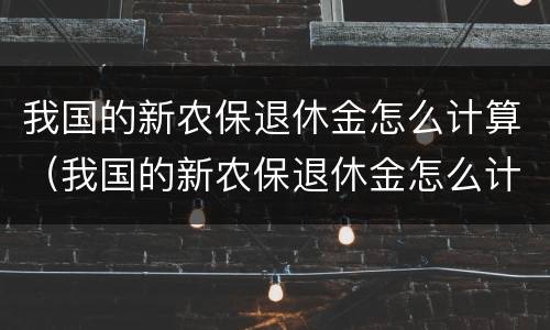 我国的新农保退休金怎么计算（我国的新农保退休金怎么计算的）