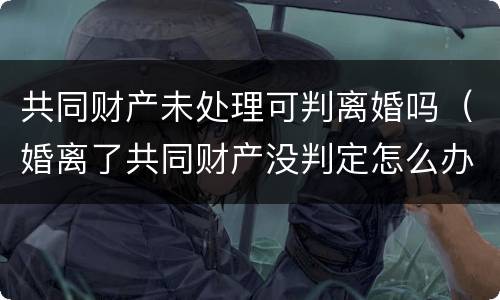 共同财产未处理可判离婚吗（婚离了共同财产没判定怎么办）
