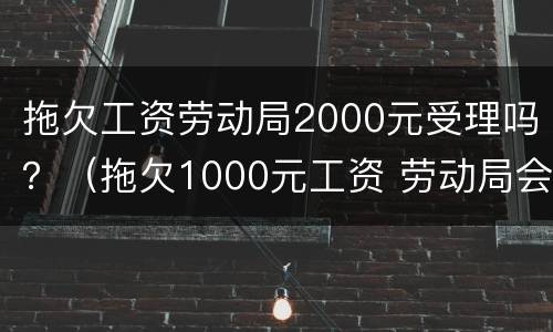 拖欠工资劳动局2000元受理吗？（拖欠1000元工资 劳动局会管吗）