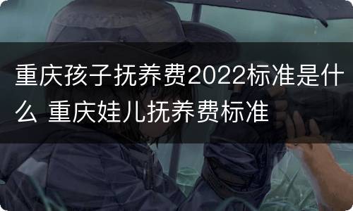 重庆孩子抚养费2022标准是什么 重庆娃儿抚养费标准