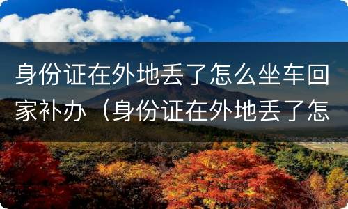 身份证在外地丢了怎么坐车回家补办（身份证在外地丢了怎么坐车回家补办呢）