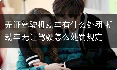 无证驾驶机动车有什么处罚 机动车无证驾驶怎么处罚规定