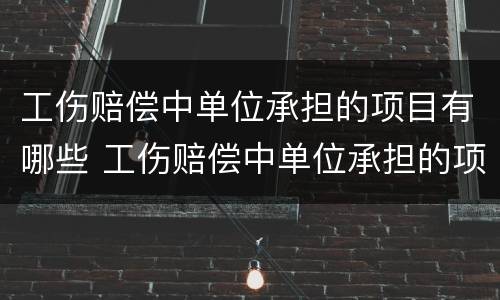 工伤赔偿中单位承担的项目有哪些 工伤赔偿中单位承担的项目有哪些内容