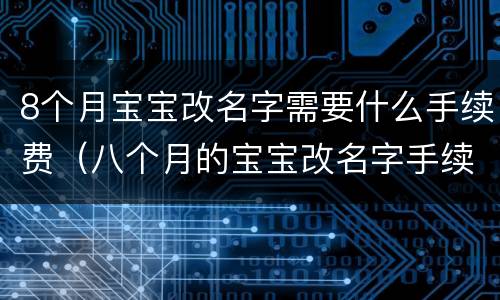 8个月宝宝改名字需要什么手续费（八个月的宝宝改名字手续）