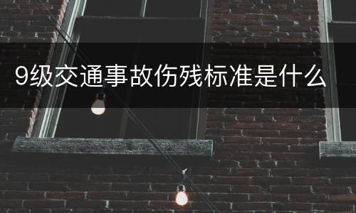 9级交通事故伤残标准是什么