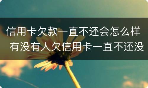 信用卡欠款一直不还会怎么样 有没有人欠信用卡一直不还没事的