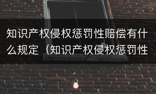 知识产权侵权惩罚性赔偿有什么规定（知识产权侵权惩罚性赔偿适用法律若干问题的解释）