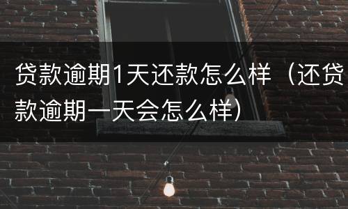 贷款逾期1天还款怎么样（还贷款逾期一天会怎么样）