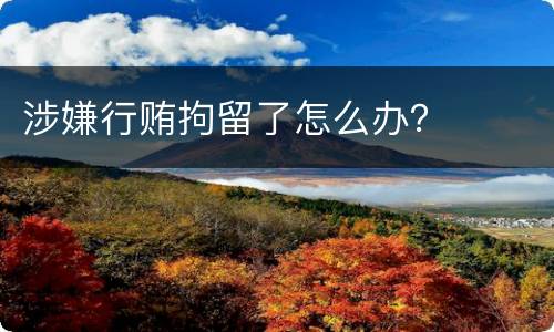 涉嫌行贿拘留了怎么办？