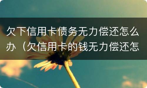 欠下信用卡债务无力偿还怎么办（欠信用卡的钱无力偿还怎么办）