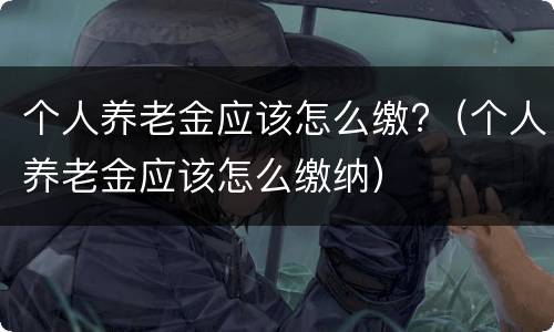 个人养老金应该怎么缴?（个人养老金应该怎么缴纳）
