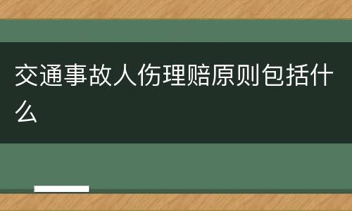 交通事故人伤理赔原则包括什么