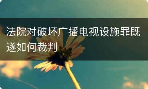 法院对破坏广播电视设施罪既遂如何裁判