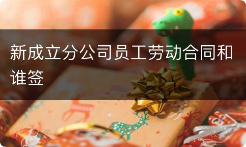 新成立分公司员工劳动合同和谁签