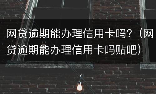 网贷逾期能办理信用卡吗?（网贷逾期能办理信用卡吗贴吧）