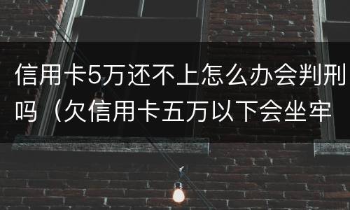 信用卡5万还不上怎么办会判刑吗（欠信用卡五万以下会坐牢吗）