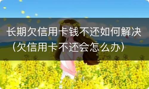 长期欠信用卡钱不还如何解决（欠信用卡不还会怎么办）