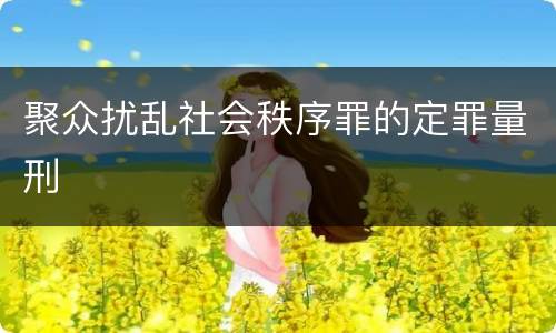 聚众扰乱社会秩序罪的定罪量刑 聚众扰乱社会秩序罪的定罪量刑