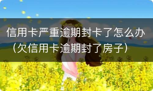 信用卡严重逾期封卡了怎么办（欠信用卡逾期封了房子）