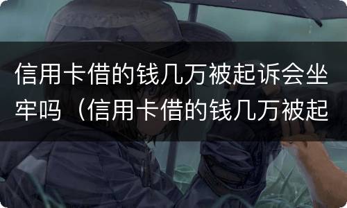 信用卡借的钱几万被起诉会坐牢吗（信用卡借的钱几万被起诉会坐牢吗知乎）