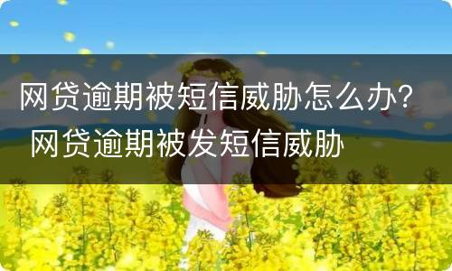 网贷逾期被短信威胁怎么办？ 网贷逾期被发短信威胁
