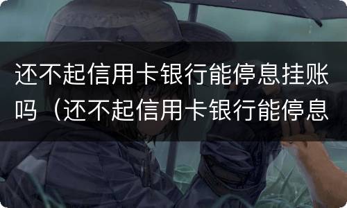 还不起信用卡银行能停息挂账吗（还不起信用卡银行能停息挂账吗知乎）