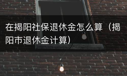 在揭阳社保退休金怎么算（揭阳市退休金计算）