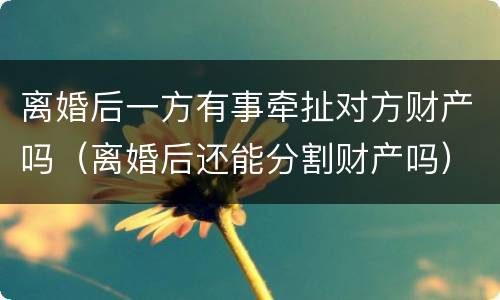 离婚后一方有事牵扯对方财产吗（离婚后还能分割财产吗）