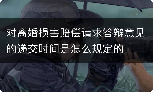 对离婚损害赔偿请求答辩意见的递交时间是怎么规定的