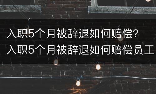 入职5个月被辞退如何赔偿？ 入职5个月被辞退如何赔偿员工