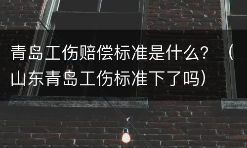 青岛工伤赔偿标准是什么？（山东青岛工伤标准下了吗）