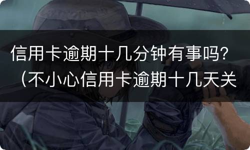 信用卡逾期十几分钟有事吗？（不小心信用卡逾期十几天关系大吗）