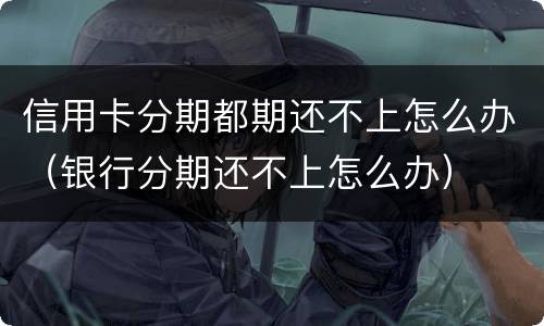 信用卡分期都期还不上怎么办（银行分期还不上怎么办）
