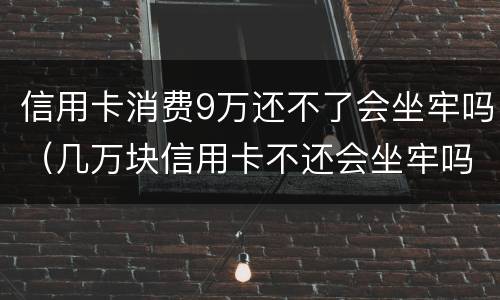信用卡消费9万还不了会坐牢吗（几万块信用卡不还会坐牢吗）