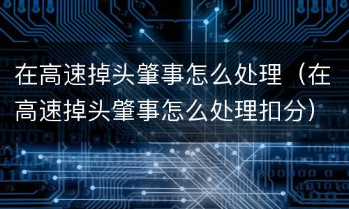 在高速掉头肇事怎么处理（在高速掉头肇事怎么处理扣分）