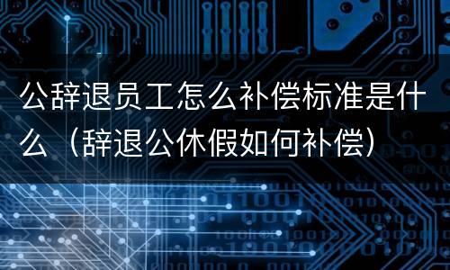 公辞退员工怎么补偿标准是什么（辞退公休假如何补偿）